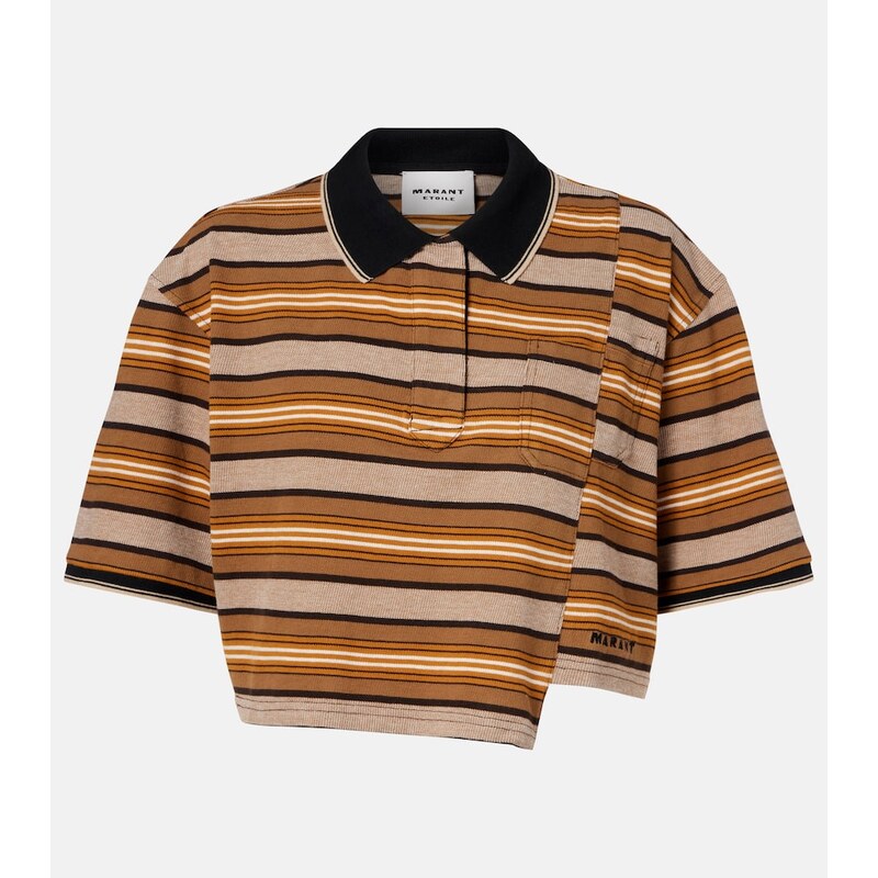 Marant Etoile Isalyne striped cotton polo shirt 68237659
