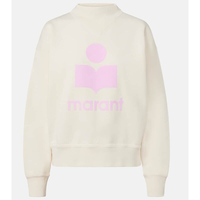 Marant Etoile Logo cotton-blend fleece sweatshirt 68017467