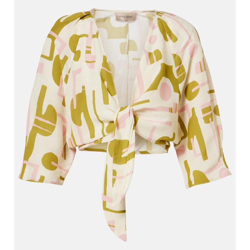 Adriana Degreas Balearic printed crop top 68108377