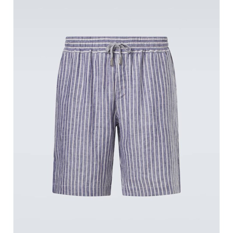 Fedeli Alfa striped linen Bermuda shorts 67945861