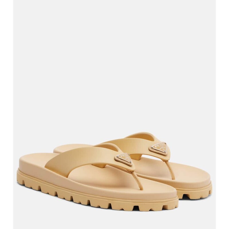 Prada Logo thong sandals 67935681