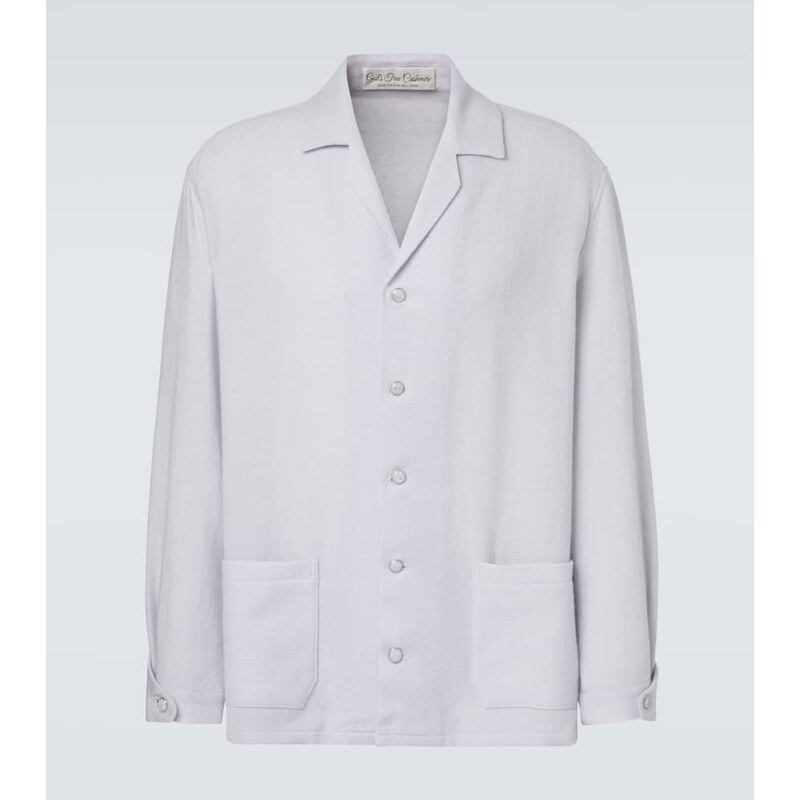 Gods True Cashmere Affirmations cashmere pajama shirt with moonstone 67996996