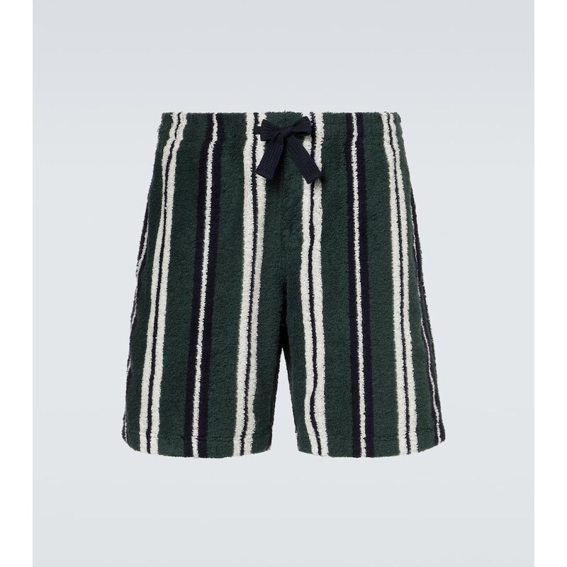 Orlebar Brown Trevone striped cotton-blend terry shorts 67945894