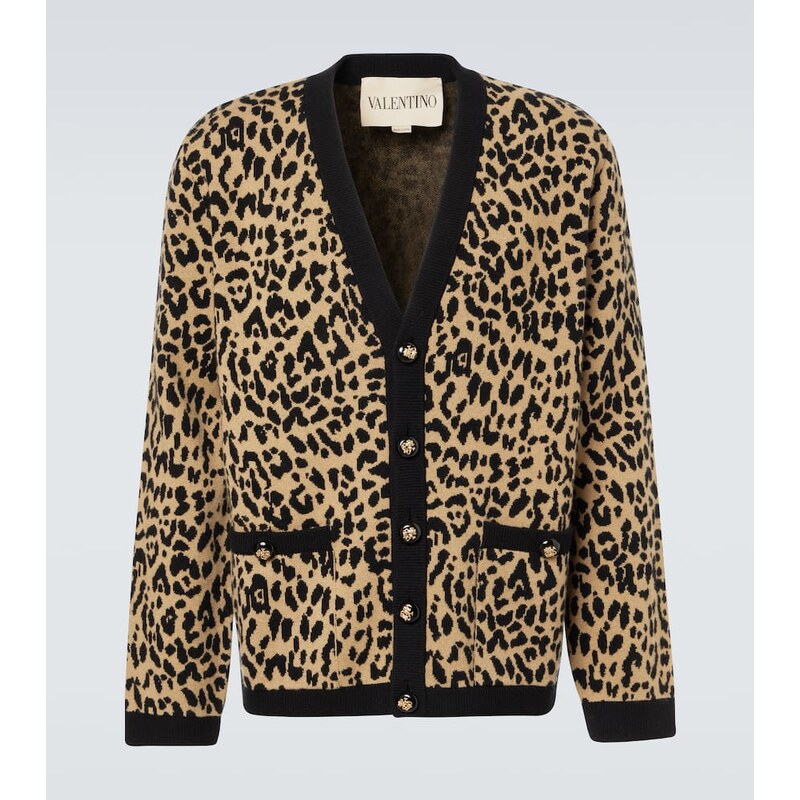 Valentino Jacquard virgin wool cardigan 67966398