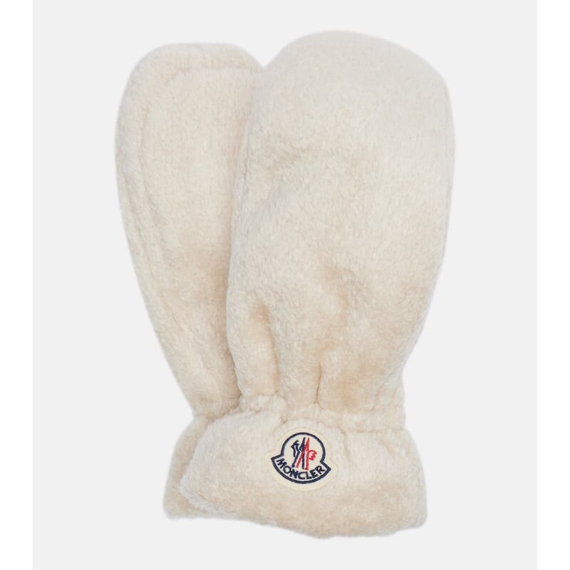 Moncler Logo teddy mittens 68279334