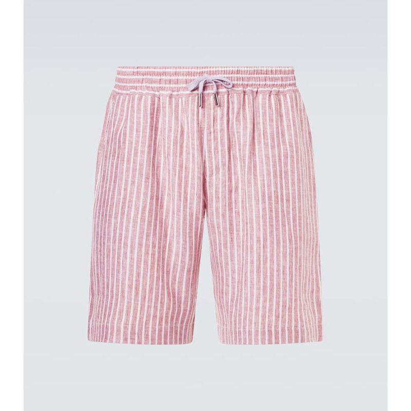 Fedeli Alfa striped linen Bermuda shorts 68115729