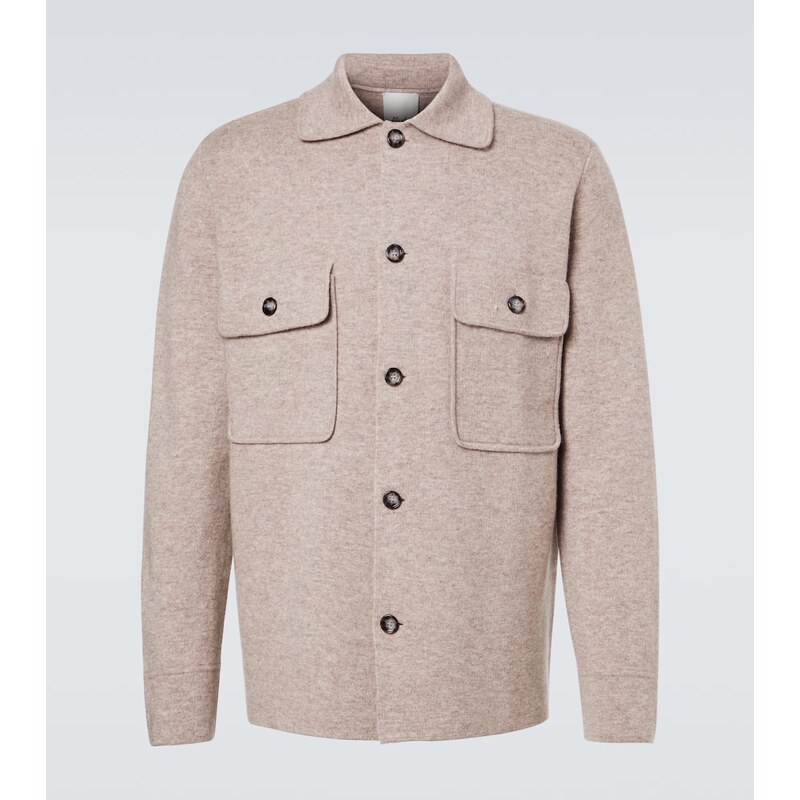 Allude Wool and cashmere overshirt 68007402