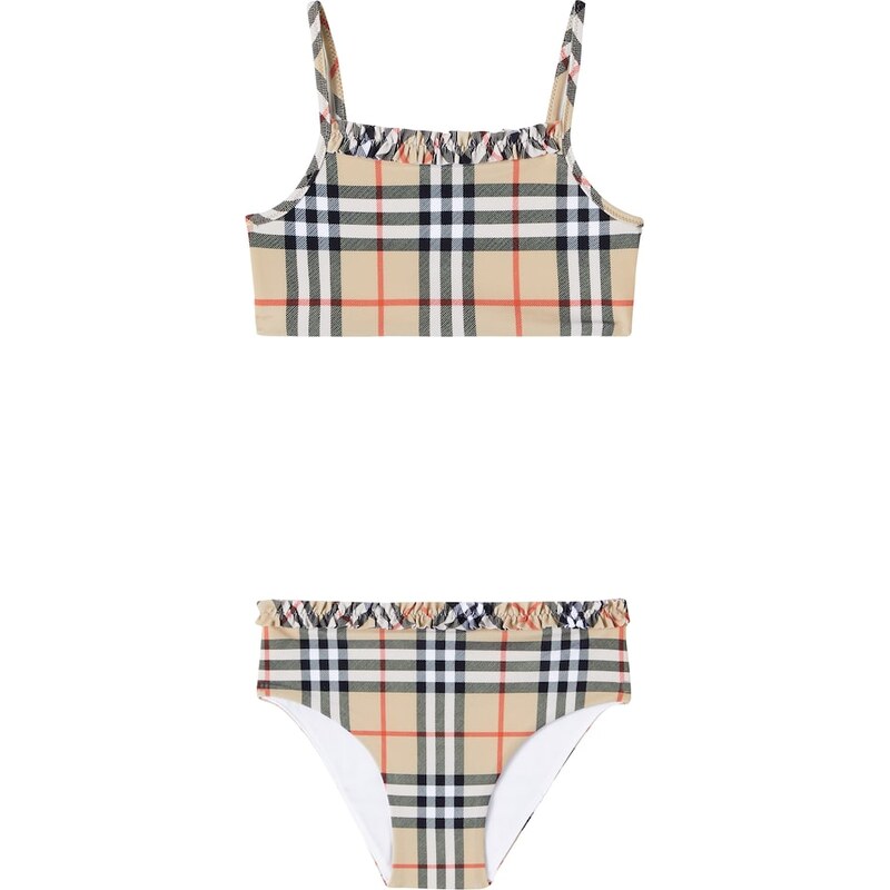 Burberry Kids Burberry Check ruffled bikini 68017618