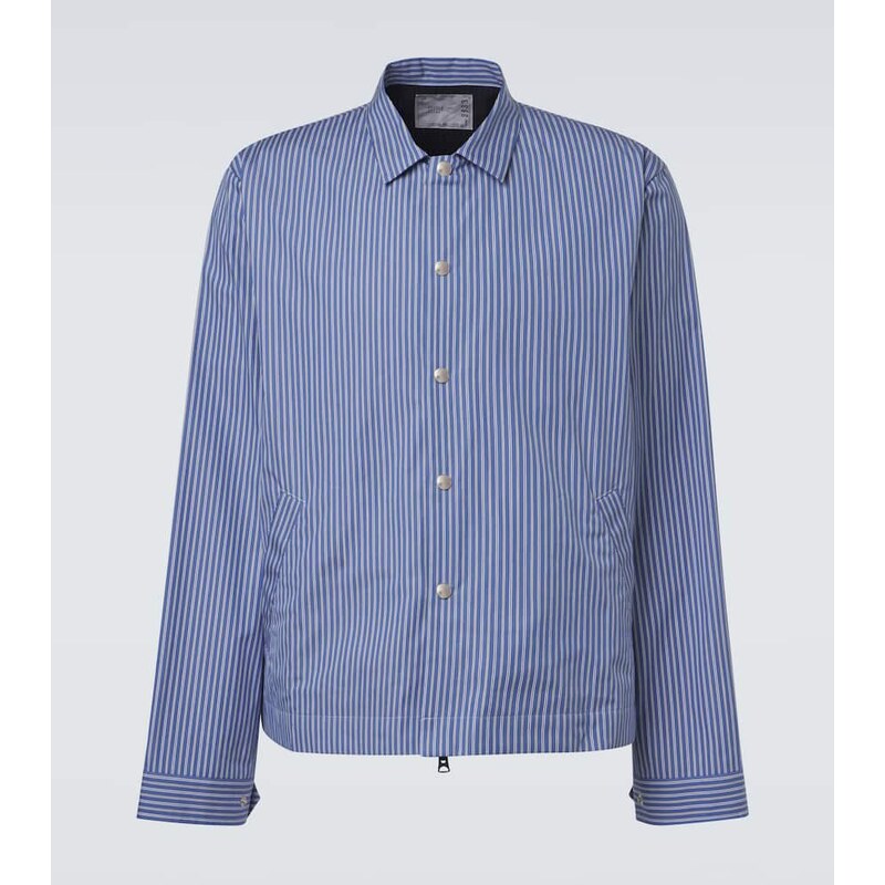 Sacai Striped cotton poplin blouson jacket 68007409