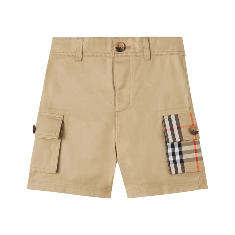 Burberry Kids Burberry Check cotton twill shorts 68145556