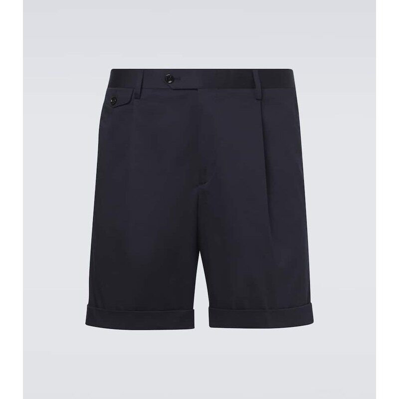 Lardini Pleated cotton-blend Bermuda shorts 68027907