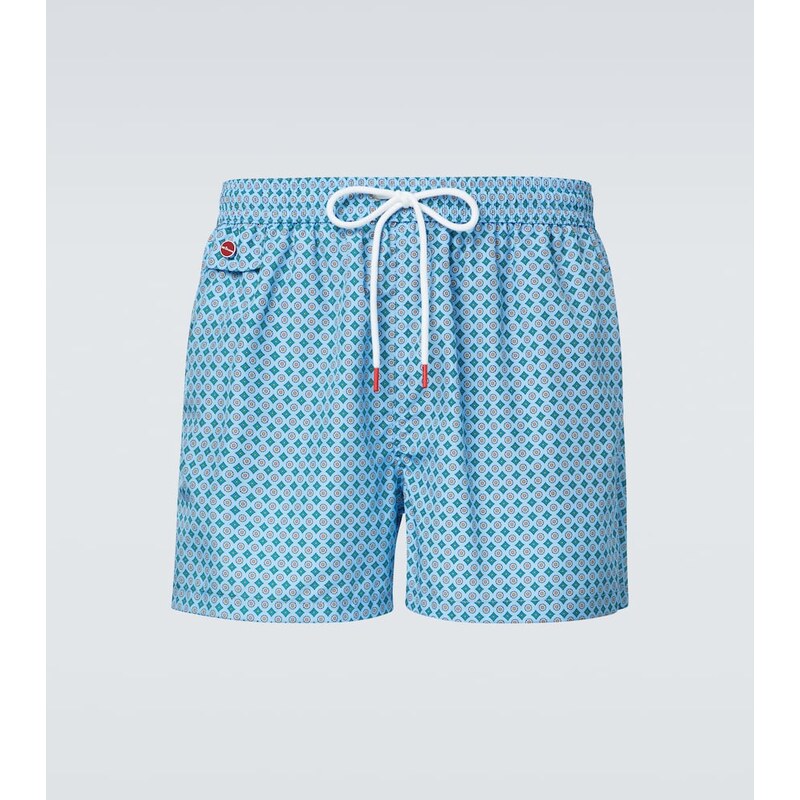Kiton Logo printed swim trunks 68017714