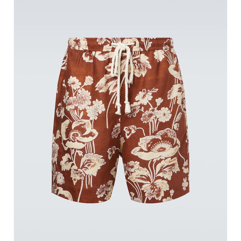 Commas Floral linen Bermuda shorts 68007543