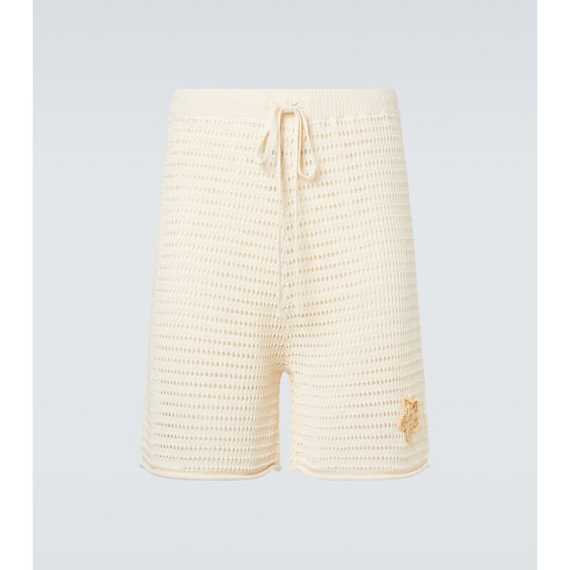 Commas Crochet floral-appliquÃ open-knit Bermuda shorts 67997198