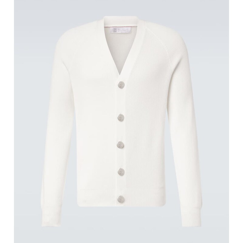 Brunello Cucinelli Ribbed-knit cotton cardigan 68017760