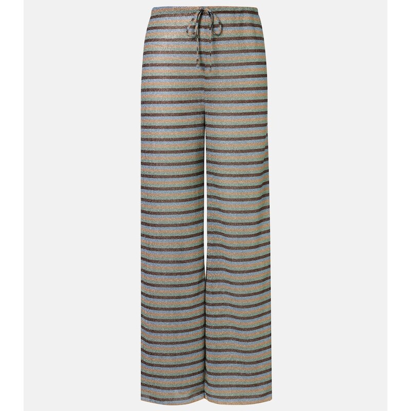 Oseree OsÃree Lumière striped wide-leg pants 68126947