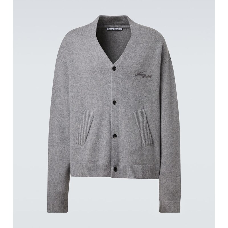 Acne Studios Logo wool and yak cardigan 67966657