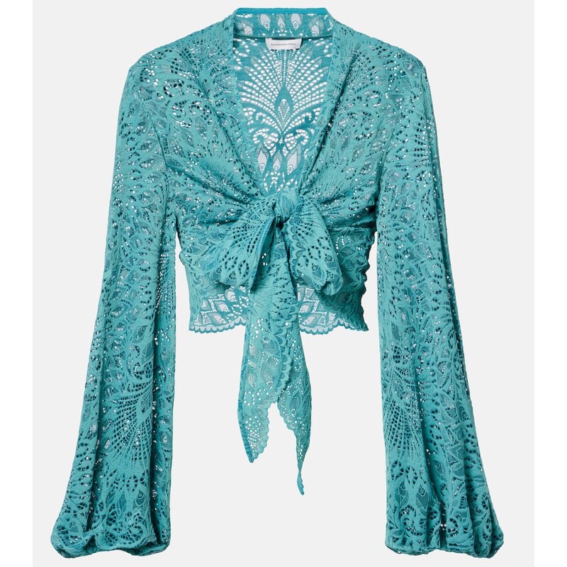 Alexandra Miro Tabitha lace crop top 68374593