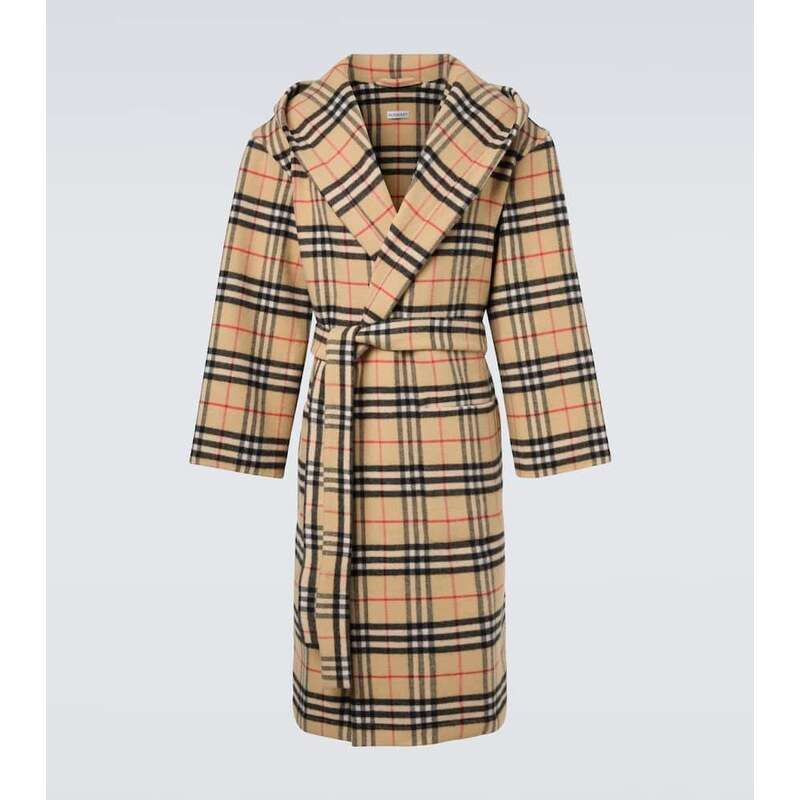 Burberry Burberry Check wool and cashmere robe 67976968