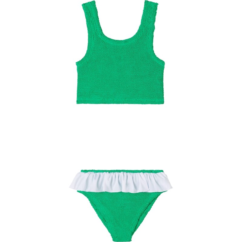 Hunza G Kids Olive ruffled bikini 68278046
