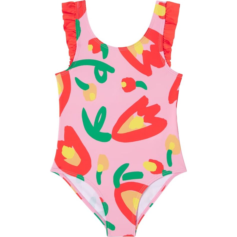 Stella McCartney Kids Printed ruffled swimsuit 67997385