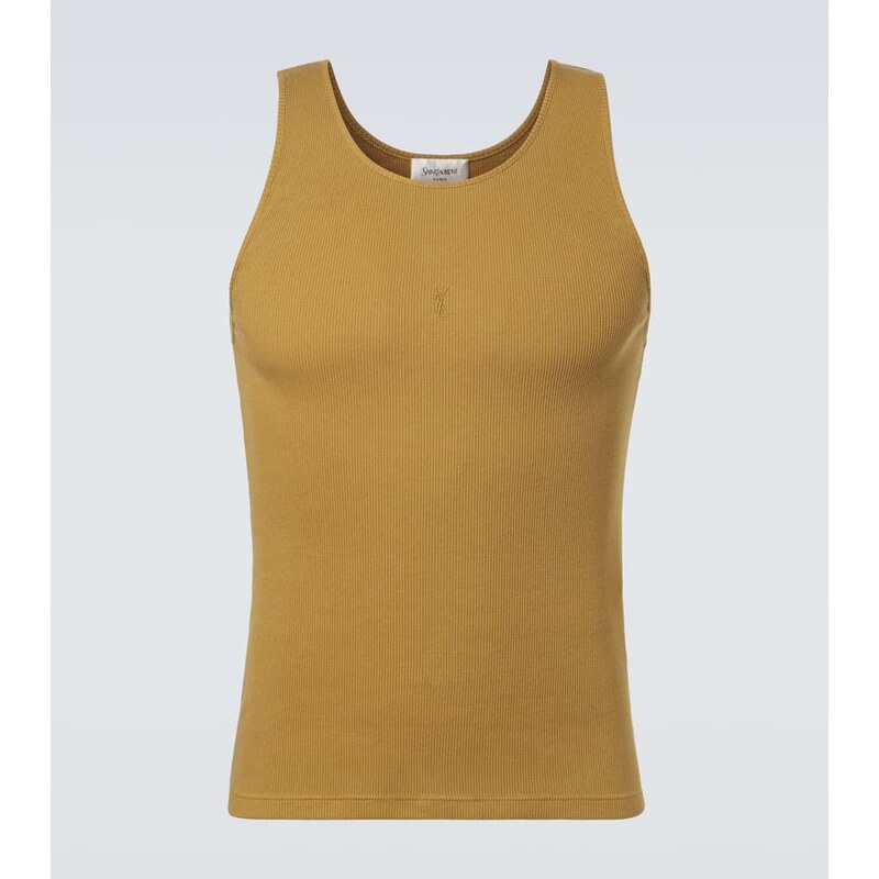 Saint Laurent Cassandre cotton tank top 68017960