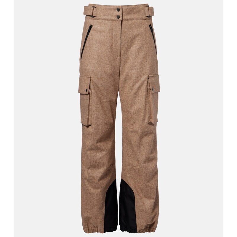 Brunello Cucinelli Virgin wool flannel cargo pants 68018056