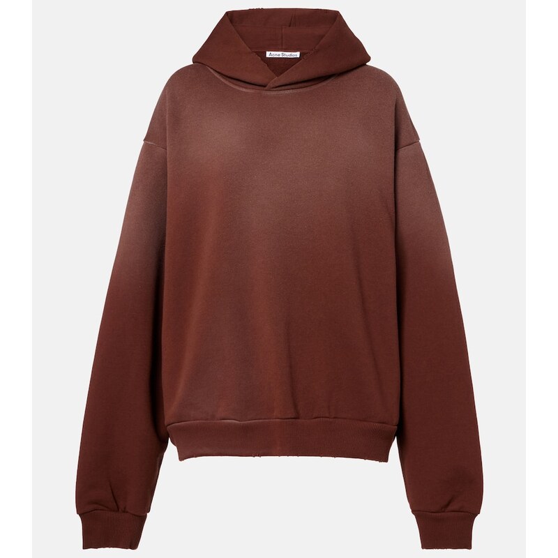 Acne Studios Logo cotton-blend fleece hoodie 67966917