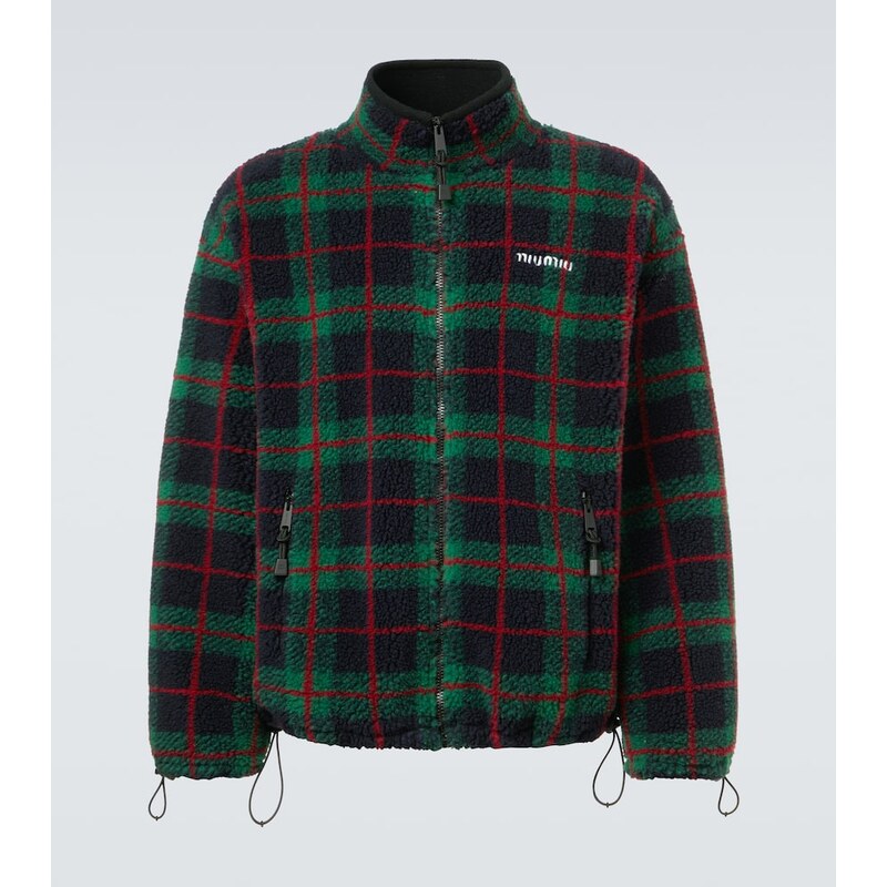 Miu Miu Checked teddy jacket 67956667