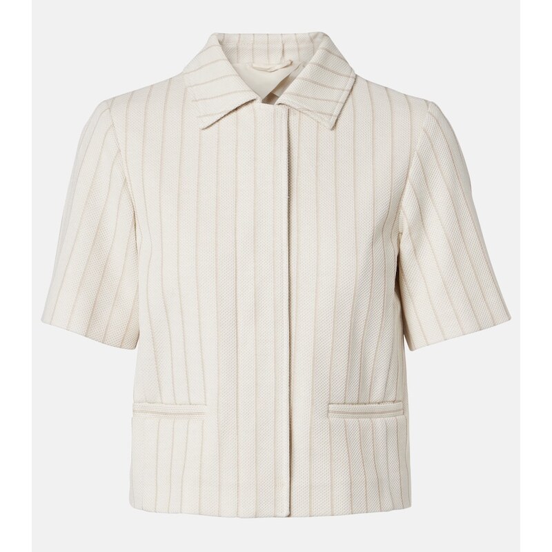 Max Mara Striped cotton jacket 68172064