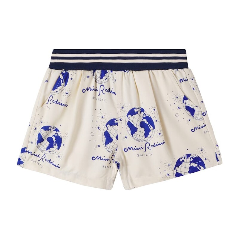 Mini Rodini Society printed wide-leg pants 67997832