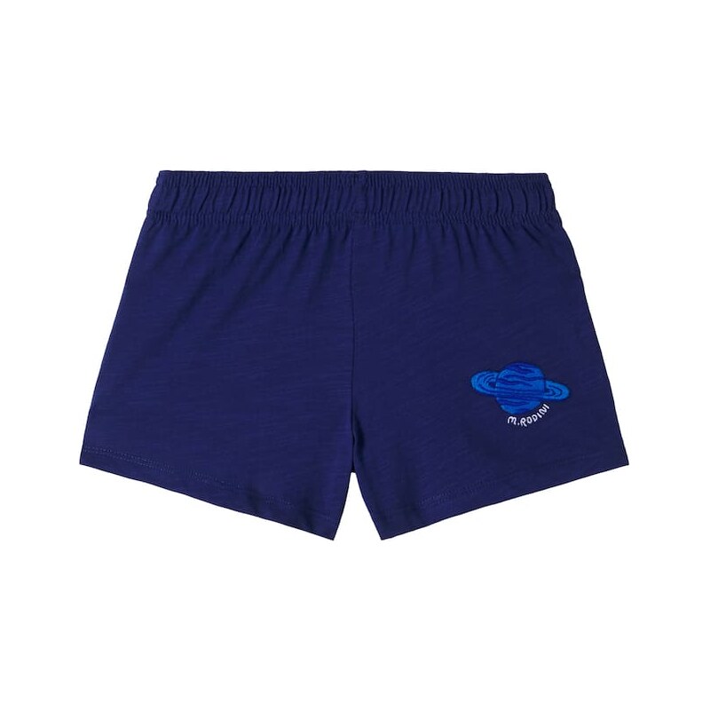 Mini Rodini Embroidered cotton jersey shorts 67956919