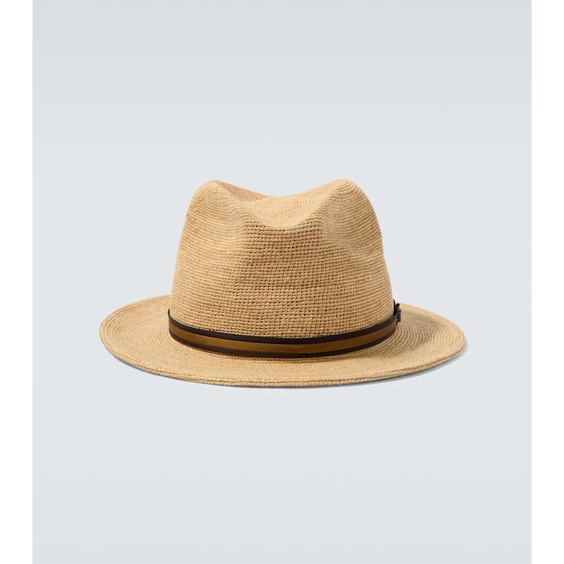 Borsalino Argentina crochet straw fedora 68051787