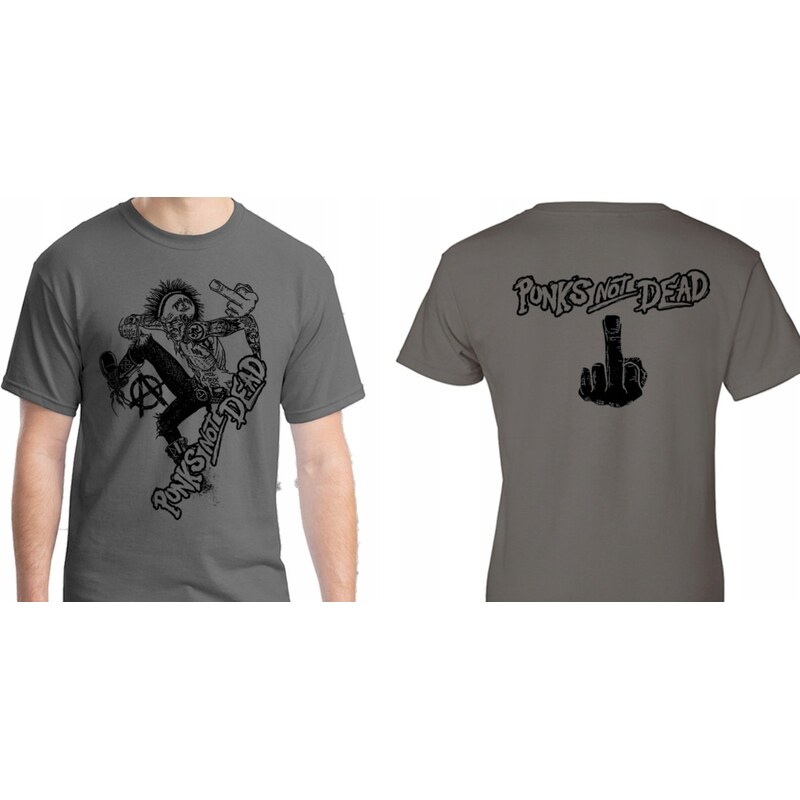 Fruit of the Loom Punks Not Dead - Motive 8 (Anthracite) (tričko) 67605831