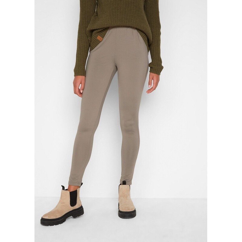 bonprix Termo legíny s pohodlným pásom, farba zelená 45715953