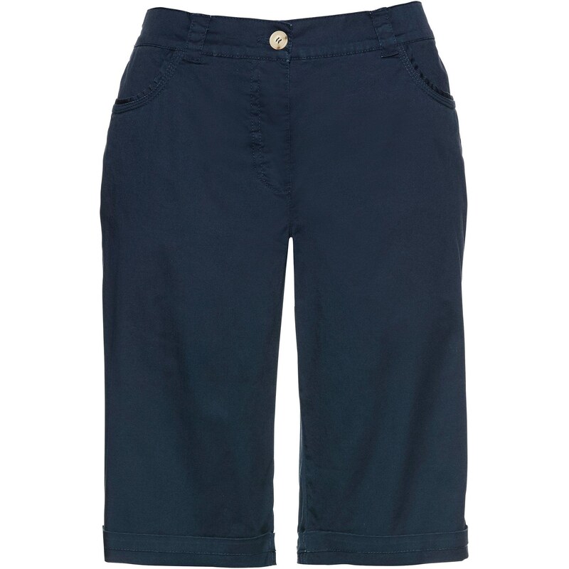 bonprix Bermudy pepertouch s pohodlným pásom, farba modrá 57071348