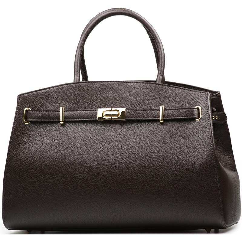 Blaire Kožená kabelka Naomi tmavo hnedá 67606188