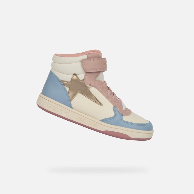 Krémové dievčenské členkové tenisky Geox Maltin 67610640