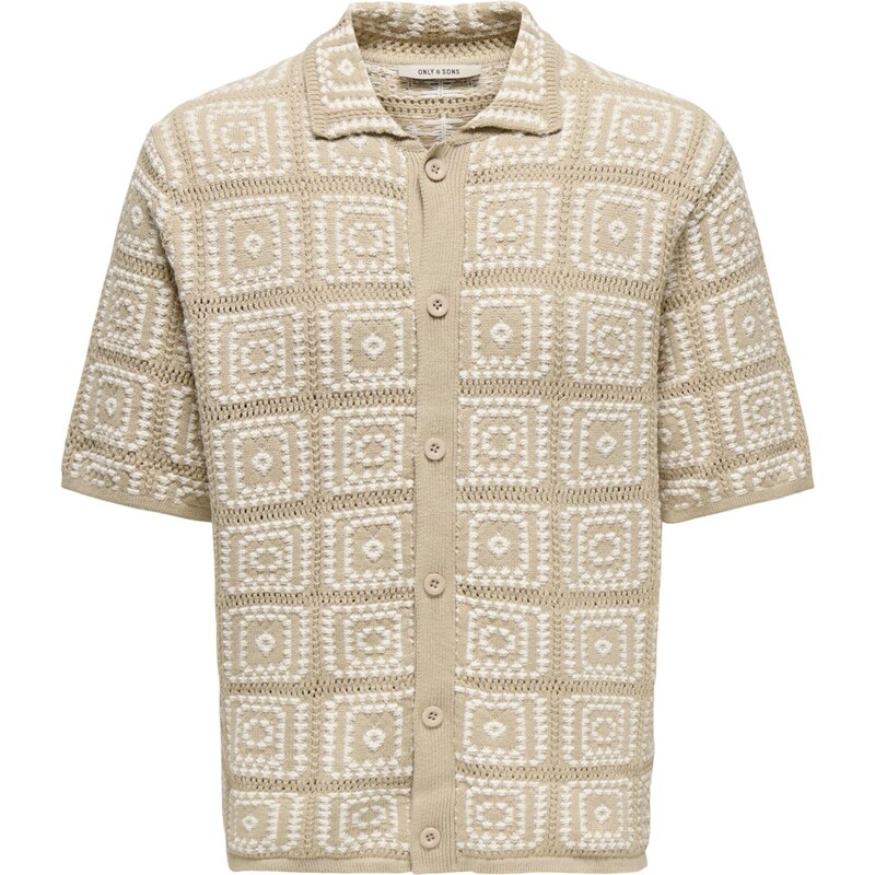 Only & Sons Košeľa béžová / biela 67619346