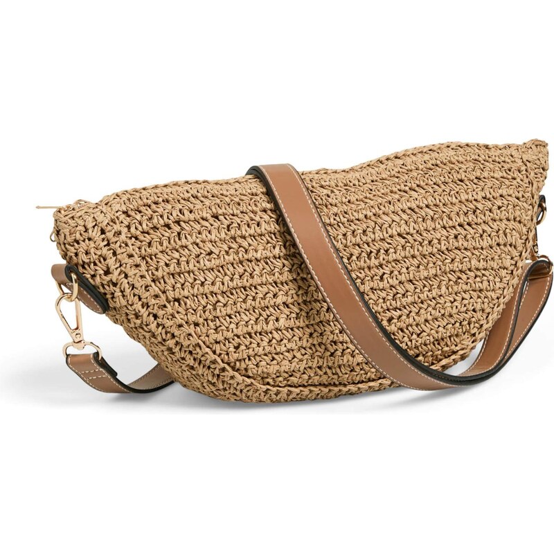 PIECES Taška cez rameno PCAMANDA béžová / hnedá 67619409