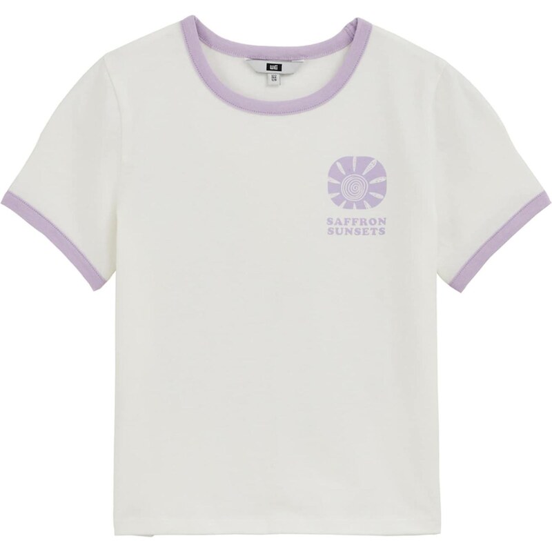 WE Fashion Tričko fialová / biela 67619445