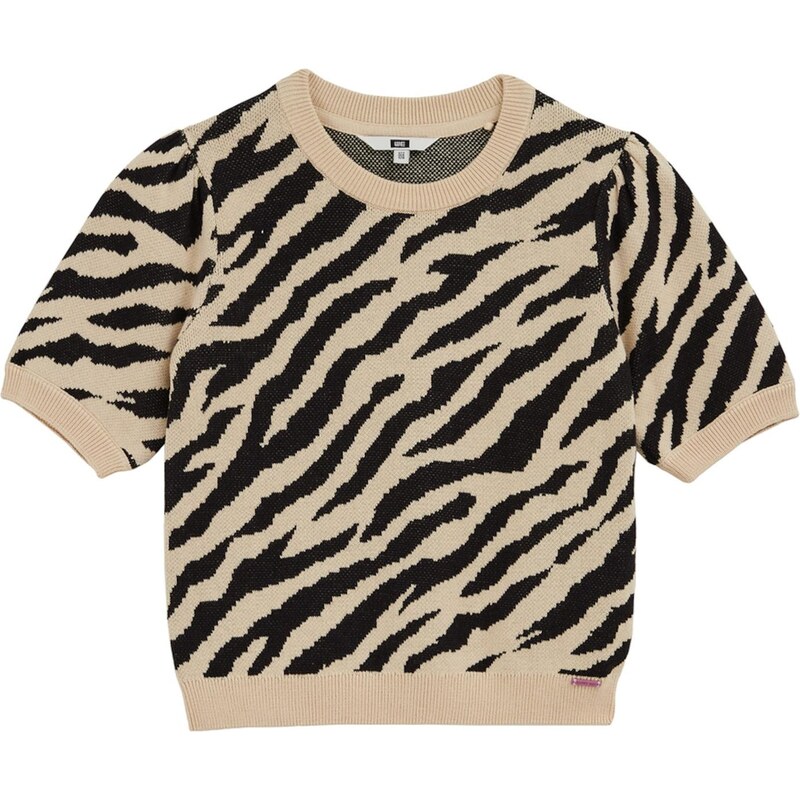 WE Fashion Sveter béžová / čierna 67619452