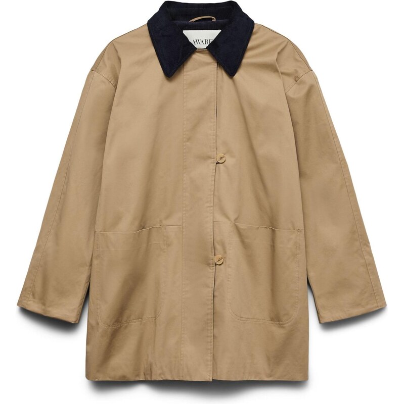 VERO MODA Prechodný kabát AWVickey svetlohnedá / čierna 67619480