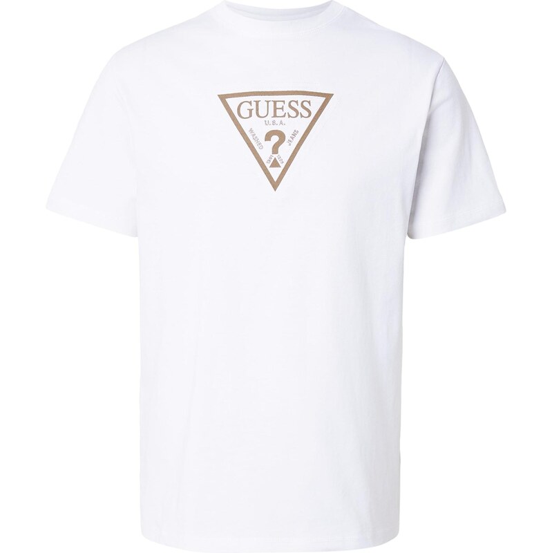 GUESS Tričko brokátová / biela 67619540