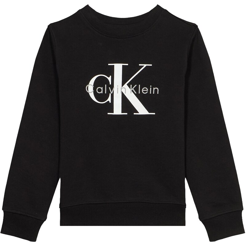 Calvin Klein Jeans Mikina svetlosivá / čierna / biela 67619596