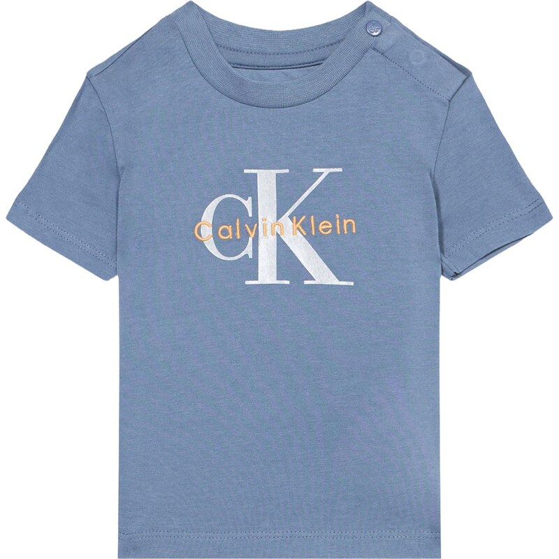 Calvin Klein Jeans Tričko modrá / oranžová / biela 67619598