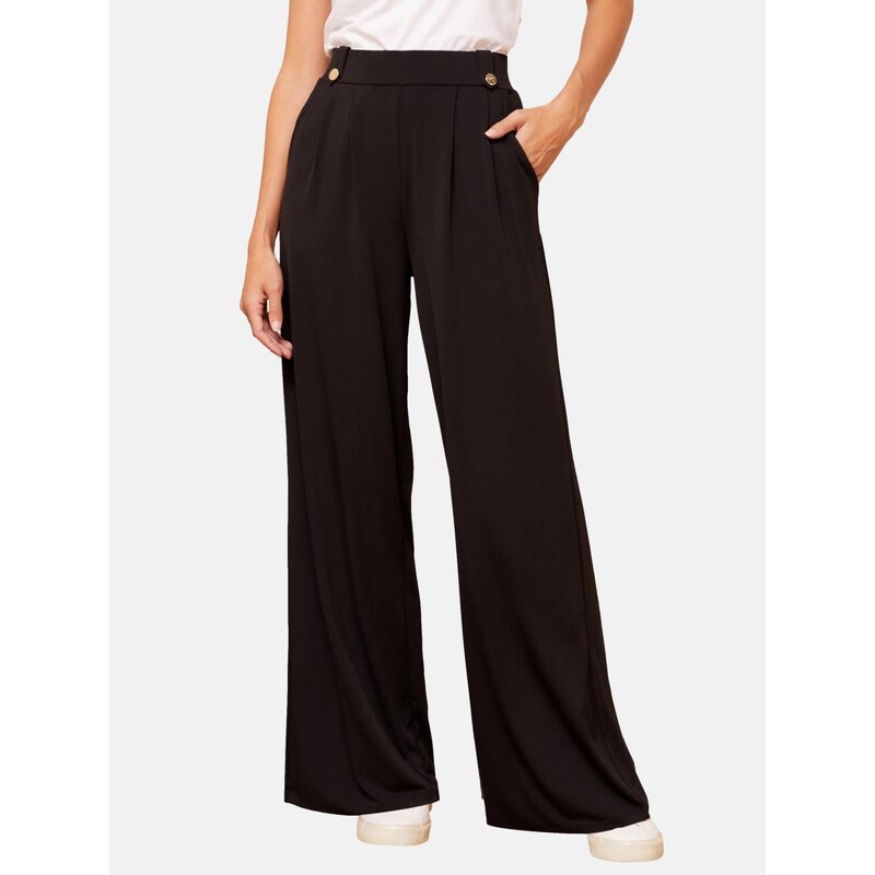 love & roses Plisované nohavice čierna 67619632