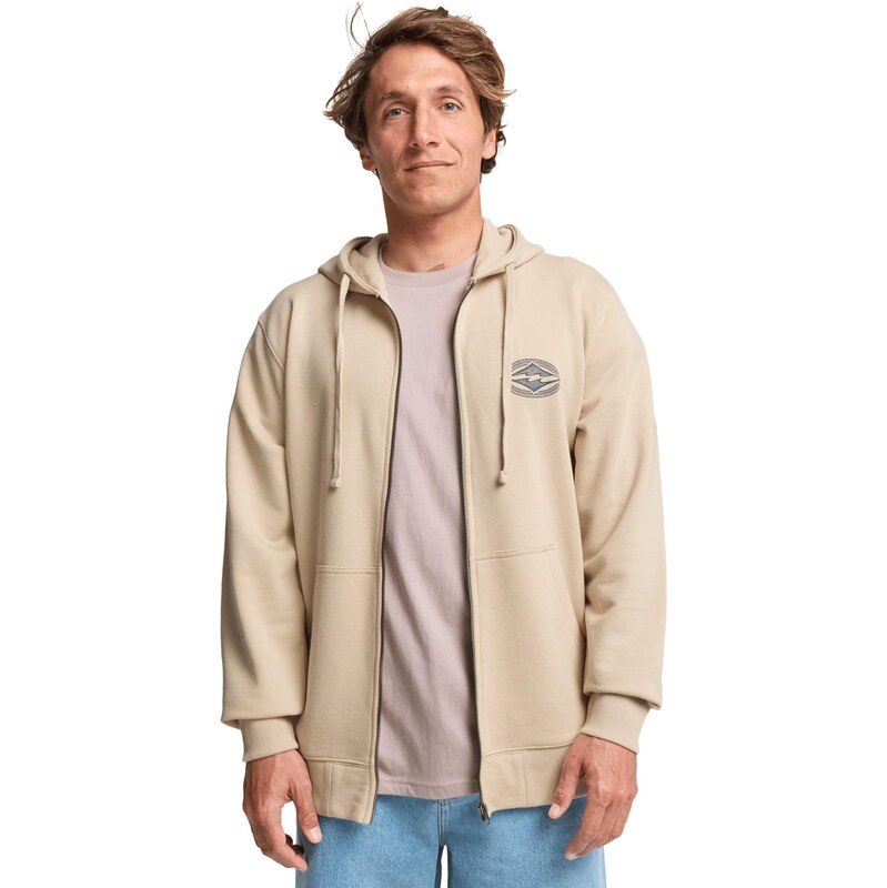 BILLABONG Tepláková bunda Foundation béžová / smaragdová / levanduľová 67619713