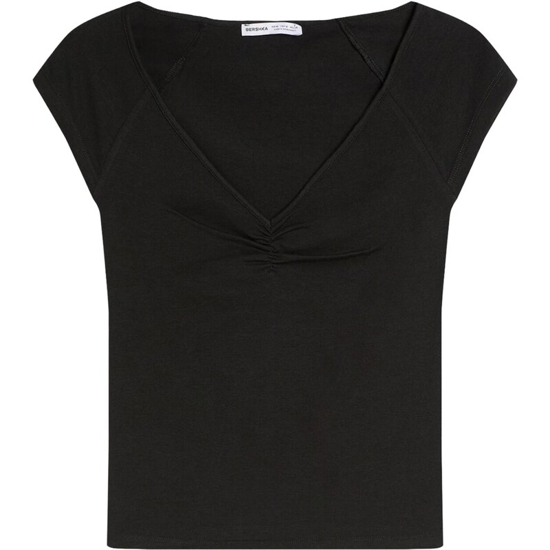 Bershka Tričko čierna 67619718