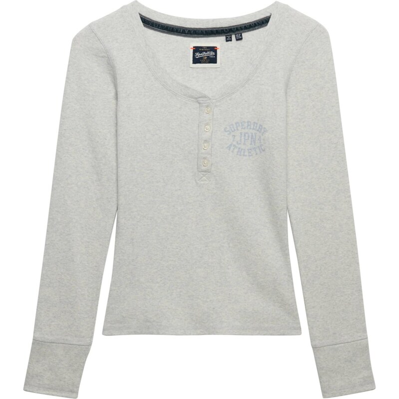 Superdry & Co Tričko Athletic svetlomodrá / sivá melírovaná 67619722